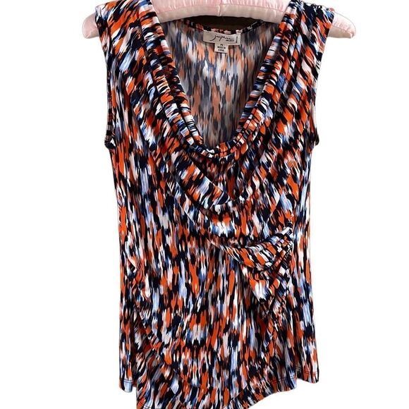 Josephine Studio Ruched Ladies Blouse Top, Size Petite Small, Multicolor - Picture 1 of 6